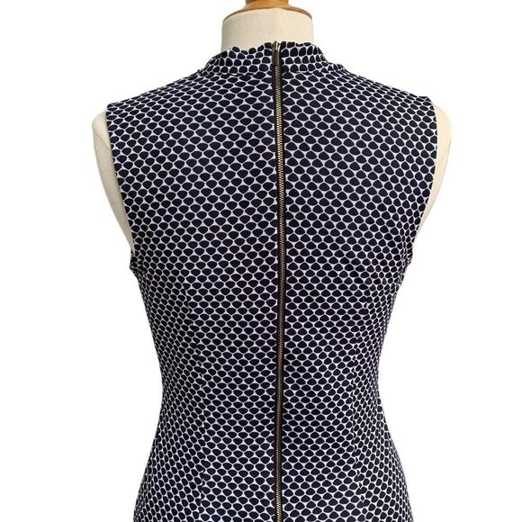 Ann Taylor Sleeveless Wrap Dress - XS - Black White Geometric Print - Picture 6 of 16